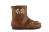 Beberlis Girls Brown Boot with Flowers Beberlis Girls Brown Boot with Flowers