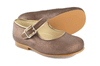 Eli1957 Girls Shimmer Brown Mary Jane with Gold Piping Eli1957 Girls Shimmer Brown Mary Jane with Gold Piping