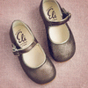 Eli1957 Girls Shimmer Brown Mary Jane with Gold Piping Eli1957 Girls Shimmer Brown Mary Jane with Gold Piping