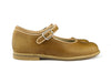 Manuela de Juan Girls Tan Mary Jane with Nude Piping Manuela de Juan Girls Tan Mary Jane with Nude Piping