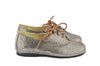 Manuela de Juan Girls Grey Suede Derby with Metallic Bronze Leopard Print Manuela de Juan Girls Grey Suede Derby with Metallic Bronze Leopard Print