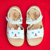 Zecchino Girls White Sandal With Cat Zecchino Girls White Sandal With Cat
