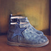 Manuela de Juan Girls Soft Shimmer Grey Boot with Stars Manuela de Juan Girls Soft Shimmer Grey Boot with Stars