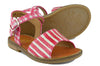 Pom d'Api Girls Red Stripe Sandal Pom d'Api Girls Red Stripe Sandal