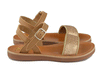 Pom d'Api Girls Tan and Gold Glitter Sandal Pom d'Api Girls Tan and Gold Glitter Sandal