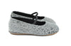 PèPè Girls Grey Velvet & Silver Sequined Indoor Shoe PèPè Girls Grey Velvet & Silver Sequined Indoor Shoe