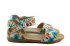 Two Con Me by PèPè Girls White Sandal with Flowers Two Con Me by PèPè Girls White Sandal with Flowers