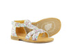 Zecchino Girls White Sandal with Flowers Zecchino Girls White Sandal with Flowers