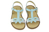 Clarys Girls Light Blue & Silver Bow Sandal Clarys Girls Light Blue & Silver Bow Sandal