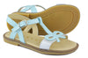 Clarys Girls Light Blue & Silver Bow Sandal Clarys Girls Light Blue & Silver Bow Sandal