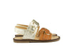 Ocra Girls Gold and Tan Sandal Ocra Girls Gold and Tan Sandal
