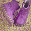 Ocra Girls Lavender Wool-Lined Boot Ocra Girls Lavender Wool-Lined Boot