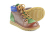 Ocra Boys Brown Green and Blue Leather Suede Boot Ocra Boys Brown Green and Blue Leather Suede Boot