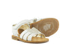 Zecchino Girls White Sandal with Silver Heart Zecchino Girls White Sandal with Silver Heart
