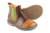 Ocra Boys Brown & Yellow Chelsea Boot Ocra Boys Brown & Yellow Chelsea Boot